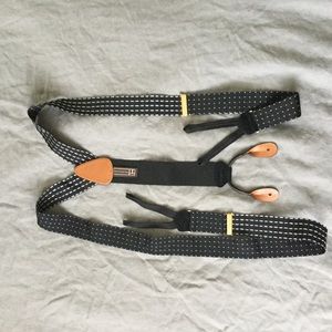 Trafalgar Men's Formal Pindot Black Suspenders